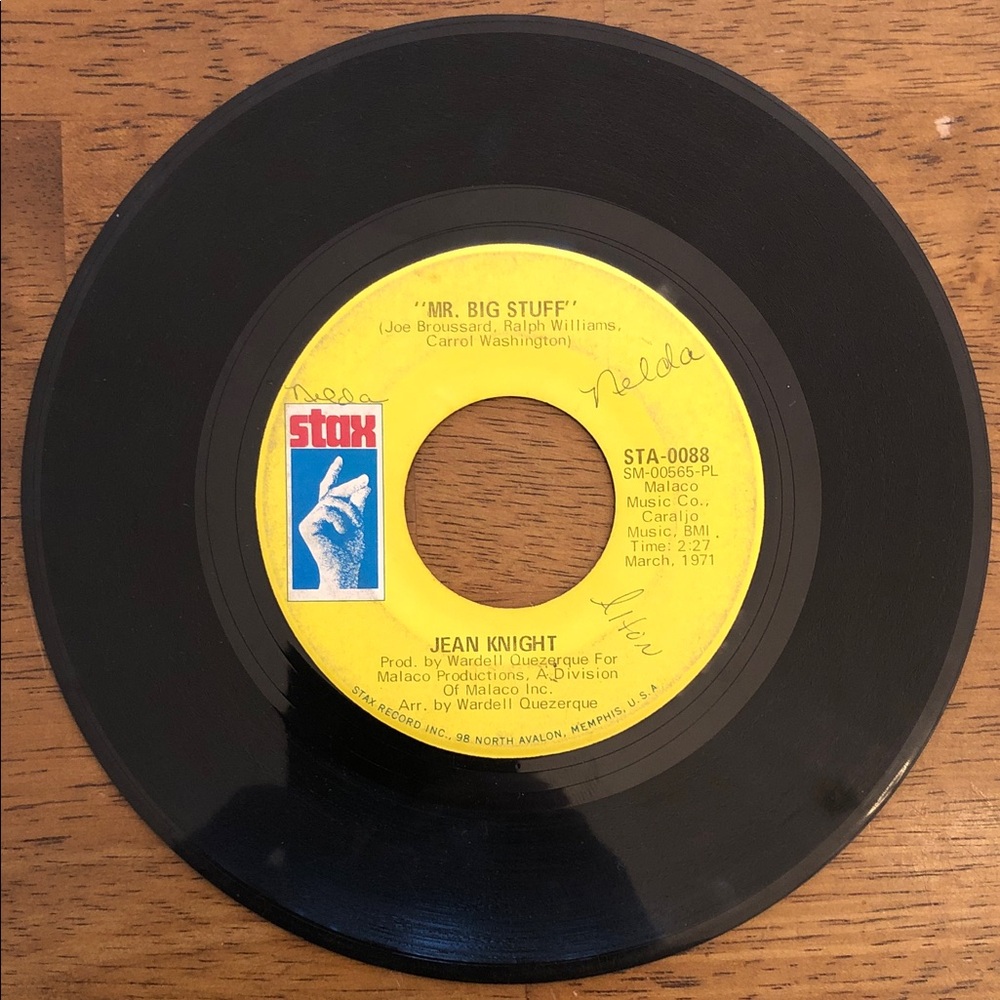 Jean Knight Vinyl 45 Record Mr. Big Stuff